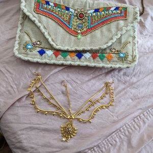 Clutch and Indian head jewelry